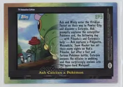 Ash Catches a Pokemon Topps TV Animtion Edition Series 2 Episodes #EP3 2000 yf1 - Image 2