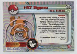 Hypno Topps Pokemon TV Animation Edition Series 2 #97 2000 yf1 - Image 2