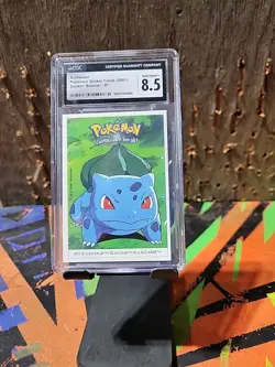 Bulbasaur Pokemon Sticker Cards 2001 Dunkin Boomer 8.5 - Image 1