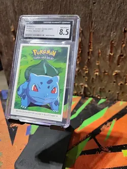 Bulbasaur Pokemon Sticker Cards 2001 Dunkin Boomer 8.5 - Image 2
