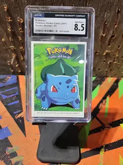Bulbasaur Pokemon Sticker Cards 2001 Dunkin Boomer 8.5 - Image 4