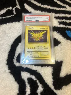 1997 Pokemon Japanese Zapdos Holo Rare Fossil #145 PSA 9 Mint - Image 1