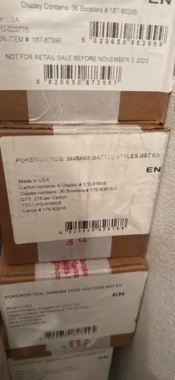 Pokemon TCG: SWSH05 - Battle Styles Booster Box Case [Sealed Case, 6 Boxes] - Image 1