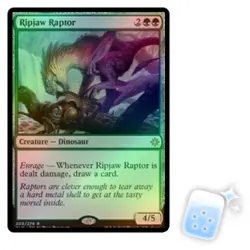 FOIL RIPJAW RAPTOR Ixalan XLN Magic MTG MINT CARD - Image 1