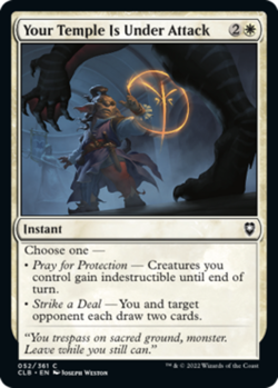 1 x Your Temple Is Under Attack - Foil - Commander Legends: Battle for Baldur's - Image 1