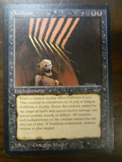 MTG Arabian Nights Oubliette Black C Unplayed Excellent - Near Mint Condition - Image 1