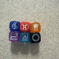 Yugioh Legendary Duelists Season 3 LDS3 Dice Set of 5 Dark Magician Neos - Image 1