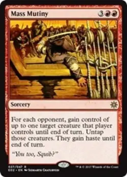 1x Lightly Played, English, Mass Mutiny - Explorers of Ixalan - MTG - Image 1