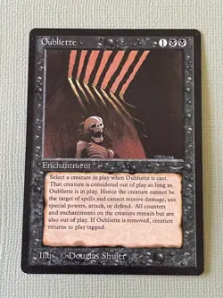 MTG Magic the Gathering Arabian Nights Oubliette Black Common Card NM Near Mint - Image 1