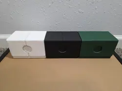 UAONO Deck Boxes (Green, Black, White). Holds 200+ Sleeved Cards, Dice Tray - Image 1