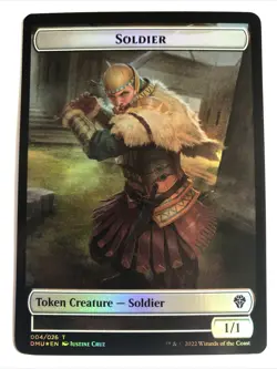 MTG Dominaria United Soldier / Zombie Token Foil 004/009 NM - Image 1