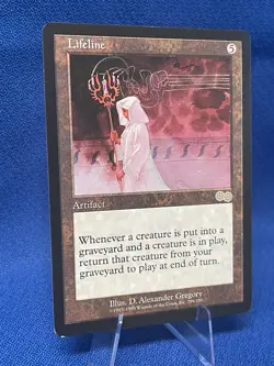 MTG 1998 Magic The Gathering Urza's Saga #299 Lifeline Rare, LP - Image 3