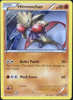 Hitmonchan 48/111 XY-Furious Fists Regular - Pokemon Card - Image 1