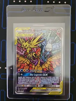 Pokemon TCG Moltres Zapdos Articuno GX SM210 Stained Glass Promo - Image 1