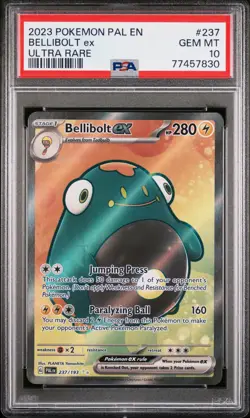 2023 POKEMON PAL EN-PALDEA EVOLVED ULTRA RARE #237 BELLIBOLT EX PSA 10 - Image 1
