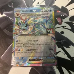 Vaporeon EX Pokemon Prize Pack Series 7 Stamped - Image 1