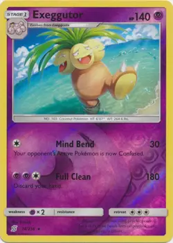 Reverse Holo Exeggutor 74/236 Rare Unified Minds Pokemon TCG - Image 1