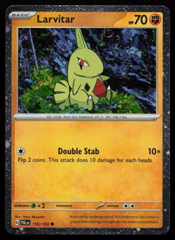 Larvitar 110/193 Paldea Evolved Cosmos Holo Promo Near Mint Pokemon Card - Image 1