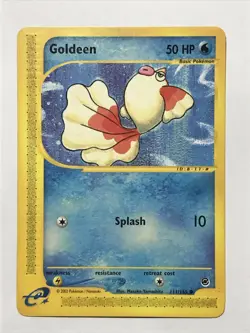 Goldeen 111/165 Expedition E-Reader Base Set Pokemon Card LP - Image 1