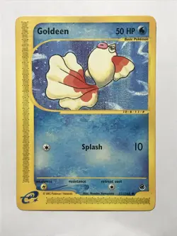 Goldeen 111/165 Expedition E-Reader Base Set Pokemon Card LP - Image 2