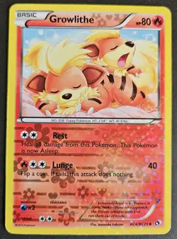 Growlithe RC4/RC25 Pokemon Legendary Treasures Radiant Collection Card MP - Image 1