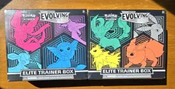 Set of 2 Pokemon Sword & Shield Evolving Skies Factory Sealed Elite Trainer Box - Image 1