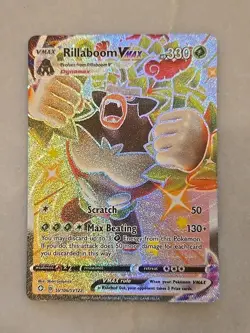 Pokemon Card - Rillaboom VMAX SV106/SV122 Shining Fates Rare Holo Full Art NM - Image 1