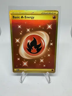 🔥 Basic Fire Energy 230/197 SV03 Obsidian Flames - Secret Rare Gold Pokemon - Image 1