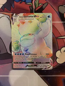 Galarian Darmanitan VMAX 187/185 Rainbow Secret Vivid Voltage Pokemon - NM/MT - Image 1