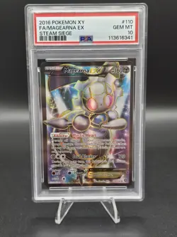 2016 Magearna EX 110/114 PSA 10 Full Art Ultra Rare Pokemon Card Steam Siege - Image 1