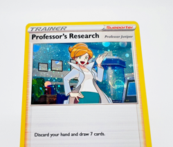 Pokemon Professor’s Research 060/072 Shining Fates Cosmos Holo HD SWIRL Rare - Image 1