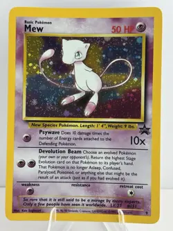 Mew 09/53 Wotc Black Star Promo Holo Rare Pokemon NM + ** SWIRL - Image 1