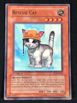 YUGIOH RESCUE CAT FET-EN033 1ST COMMON (NM) - Image 1