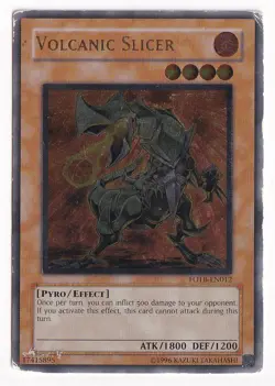Yugioh Volcanic Slicer FOTB-EN012 Unlimited Ultimate Rare Holo - Image 1
