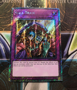 *** SKILL DRAIN *** 1ST EDITION PLATINUM SECRET RARE RA02-EN077 YUGIOH! - Image 1
