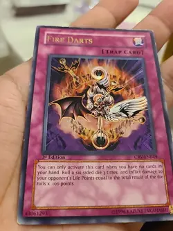 YUGIOH FIRE DARTS CRV-EN049 1ST Edition Ultimate Rare MP - Image 3
