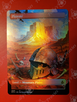 Plateau FOIL Dual Land Proxy Card with Custom Art Design - Image 1