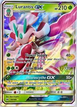 Lurantis GX 15/149 Ultra Rare HOLO Pokemon Card TCG 2017 Sun & Moon Base Set NM+ - Image 1