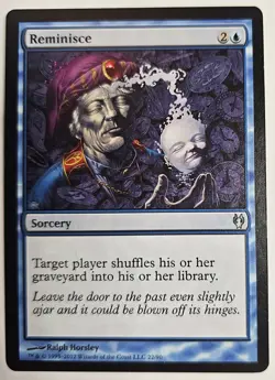 MTG Magic The Gathering Card Reminisce Sorcery Blue Duel Decks Izzet Vs Golgari - Image 1