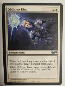 MTG Magic The Gathering Card Oblivion Ring Enchantment White M12 - Image 1