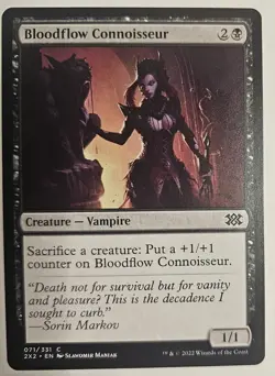 MTG Magic The Gathering Card Bloodflow Connoisseur Creature Vampire Double Maste - Image 1