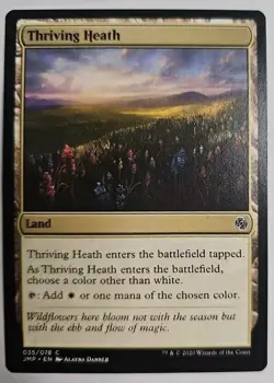 MTG Magic The Gathering Card Thriving Heath Land Jumpstart 2020 - Image 1