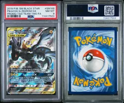 Pikachu & Zekrom GX SM168 Tag Team Sun & Moon Promo Holo Card PSA 8 - Image 2