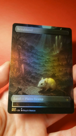 Scrubland FOIL Dual Land Proxy Card with Custom Art Design - Image 2
