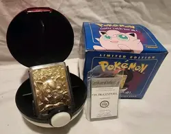 Pokemon 1999 23k Gold Plated Trading Card Burger King Promo #39 JIGGLYPUFF VNT - Image 1