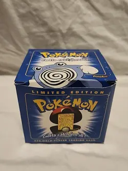 Pokemon 1999 Poliwhirl 23k Gold Plated Trading Card Pokeball Burger King Promo - Image 4