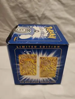 Pokemon 1999 Poliwhirl 23k Gold Plated Trading Card Pokeball Burger King Promo - Image 5
