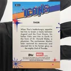 Marvel Card Thor MI-3 Icons Topps Chrome 2025 [NM] - Image 3