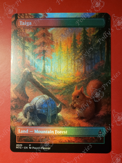Taiga FOIL Dual Land Proxy Card with Custom Art Design - Image 1