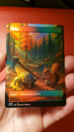 Taiga FOIL Dual Land Proxy Card with Custom Art Design - Image 2